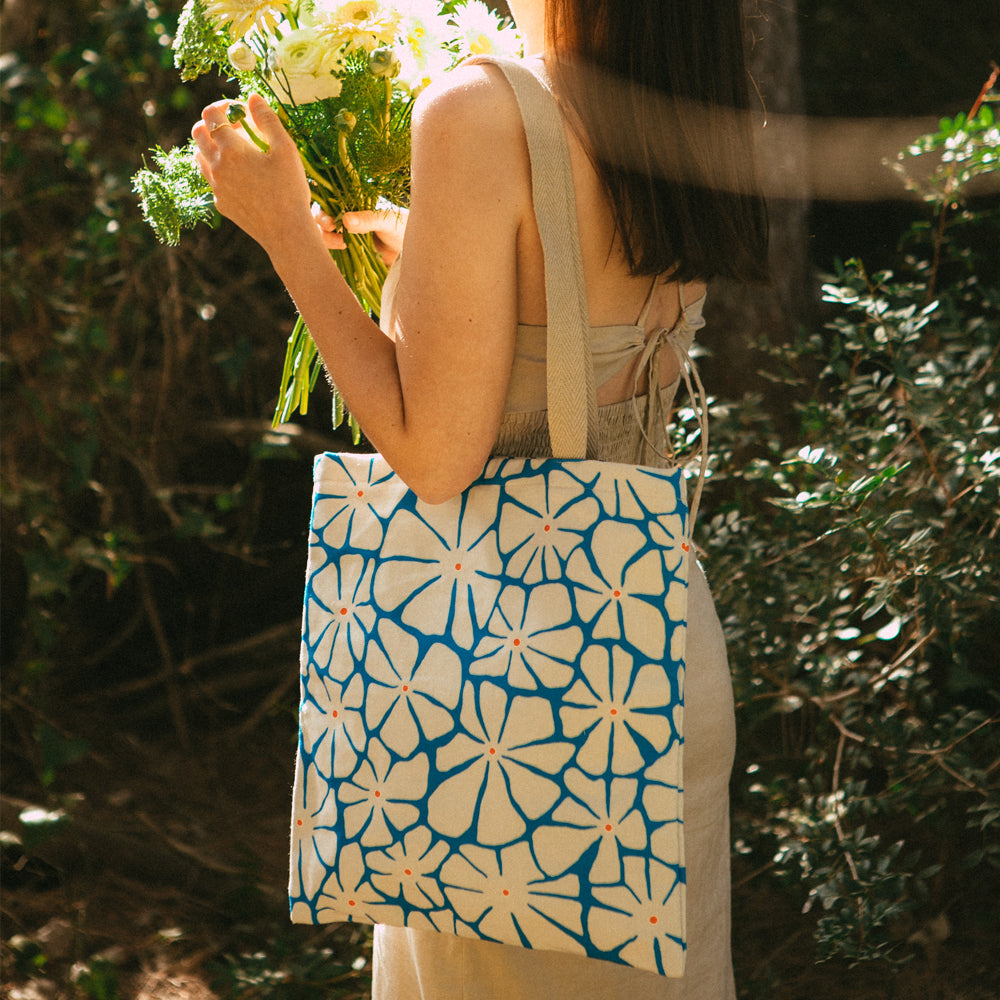 Tote bag Flors Azul